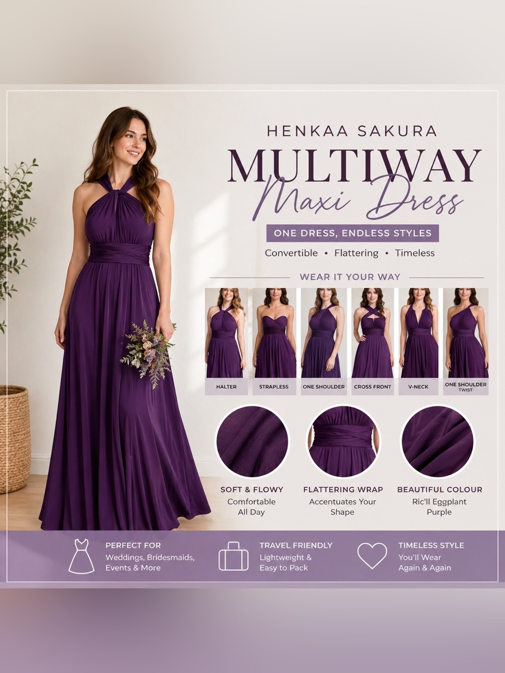 Multiway Maxi Dress - Purple